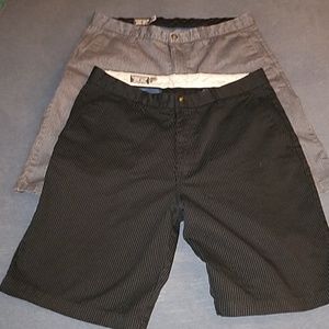 Volcom mens pinstripe shorts lot sz 36 black/grey
